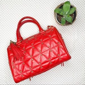 Rebecca Minkoff Flame Quilted Red Leather Satchel